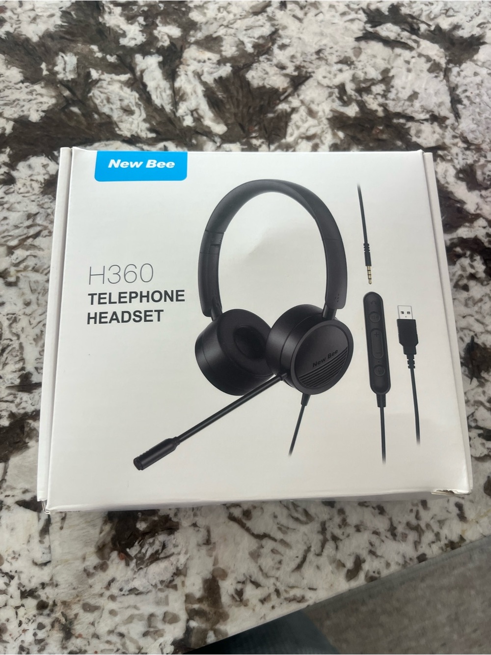 H360 Black Telephone Headset - Wired USB & 3.5mm